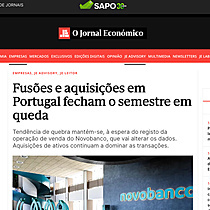 Fuses e aquisies em Portugal fecham o semestre em queda